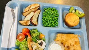 A school lunch at Lamoille North Modified Unified Union School District