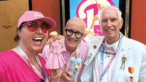 Eva Sollberger, Peter Harrigan and Stan Baker at the premier of Barbie at Palace 9