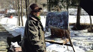 Julie Davis painting en plein air