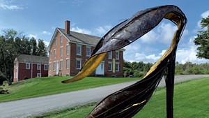 "Milkweed" by Sabrina Fadial with Kents' Corner State Historic Site in the background