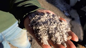 Rock salt from the Vermont Agency of Transportation's stockpile in Colchester