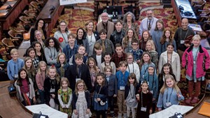 Students and presenters at the 2023 Good Citizen Challenge awards ceremony
