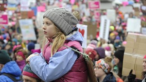 One of many young girls at the Statehouse Saturday