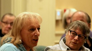 Decker resident Cathy Foley, left, and Burlington Housing Authority commissioner Jane Knodell