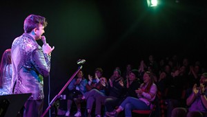 Owen Leavey at "G.L.A.M: Gay, Loud &amp; Music: A Night of Musical Comedy" at the Off Center in February