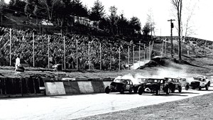 Racers at Thunder Road Speedbowl in 1964