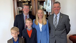 Gov. Phil Scott and the Saunders family