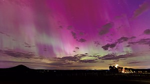 Adam Silverman's photo of the northern lights last weekend in Milton