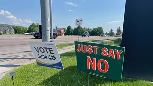 A "Just Say No" sign in Milton