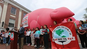 Activists discussing the bill last summer in Burlington