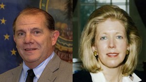 Rep. Jim Carroll (D-Bennington) and Rep. Mary Morrissey (R-Bennington)
