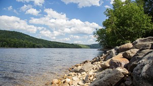 Harriman Reservoir, also known as Lake Whitingham, in Wilmington