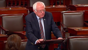 Sen. Bernie Sanders (I-Vt.) condemns the shooting in remarks Wednesday on the U.S. Senate floor.