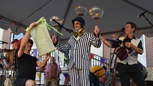 Miro Weinberger participates in the Festival of Fools, an annual affair staged by Burlington City Arts.