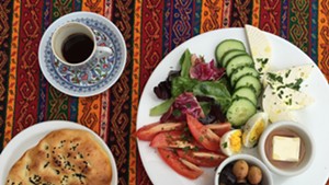 Mediterranean breakfast plate at Istanbul Kebab House