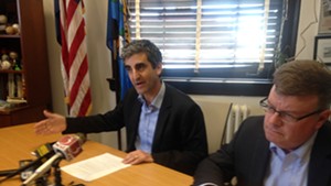Mayor Miro Weinberger and Burlington Telecom Advisory Board Chair David Provost