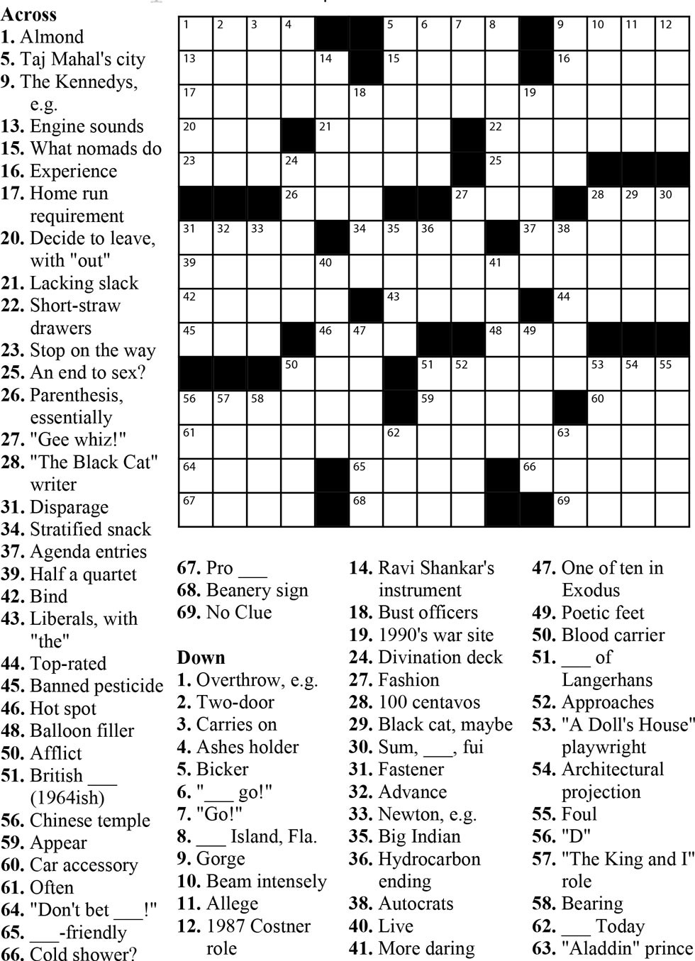 Crossword: #39 Sounds the Same #39 (6/10/20) Crossword Seven Days