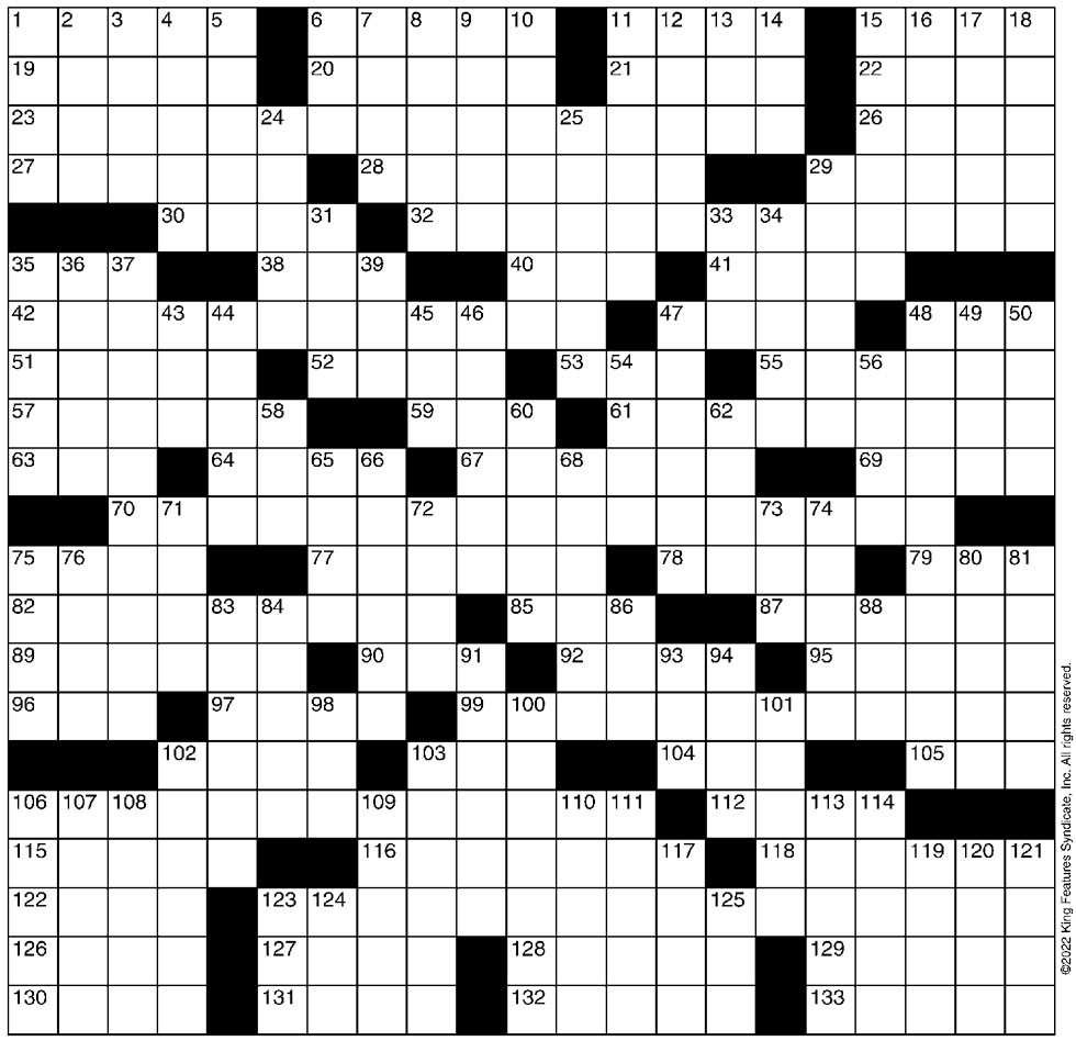 Crossword: Lucky Complement (6/8/22) Crossword Seven Days