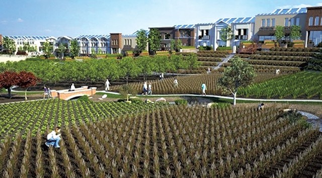 A rendering of a NewVista community.