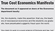 St. Michael's Economics Professors Receive a "Manifesto"