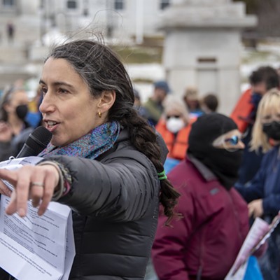 Climate SOS Rally at the Statehouse on February 23, 2022