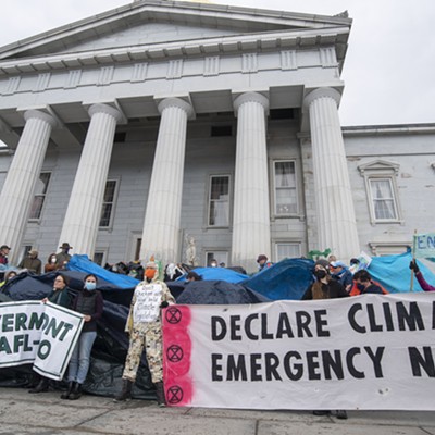 Climate SOS Rally at the Statehouse on February 23, 2022