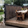 The dumpster setting of Waterbury's Salvage Supperclub