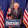 Sen. Bernie Sanders speaking Wednesday at Burlington's Hotel Vermont