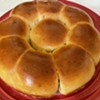 Ring of challah dinner rolls