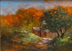 COURTESY OF NORTHEAST KINGDOM ARTISANS GUILD - "Autumn on Morrison Farm" by Rodney Reis