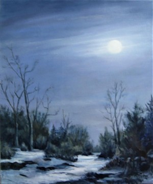 COURTESY OF EMILE A. GRUPPE GALLERY - "Midnight in Vermont" by Jane Morgan