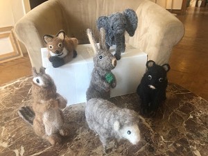 COURTESY OF CHANDLER CENTER FOR THE ARTS - Felted animals by Helen Dillon