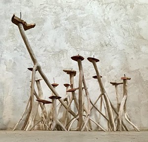 COURTESY OF THE SCULPTURE CENTER AND CARVING STUDIO - "Flock" by Bill Botzow