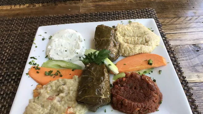 Mezze platter at Tuckerbox in White River Junction