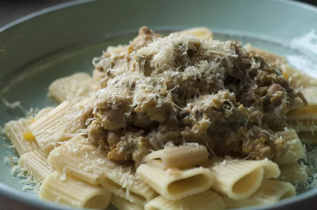 Farmers Market Kitchen: Squashy Saucy Chickpea Pasta